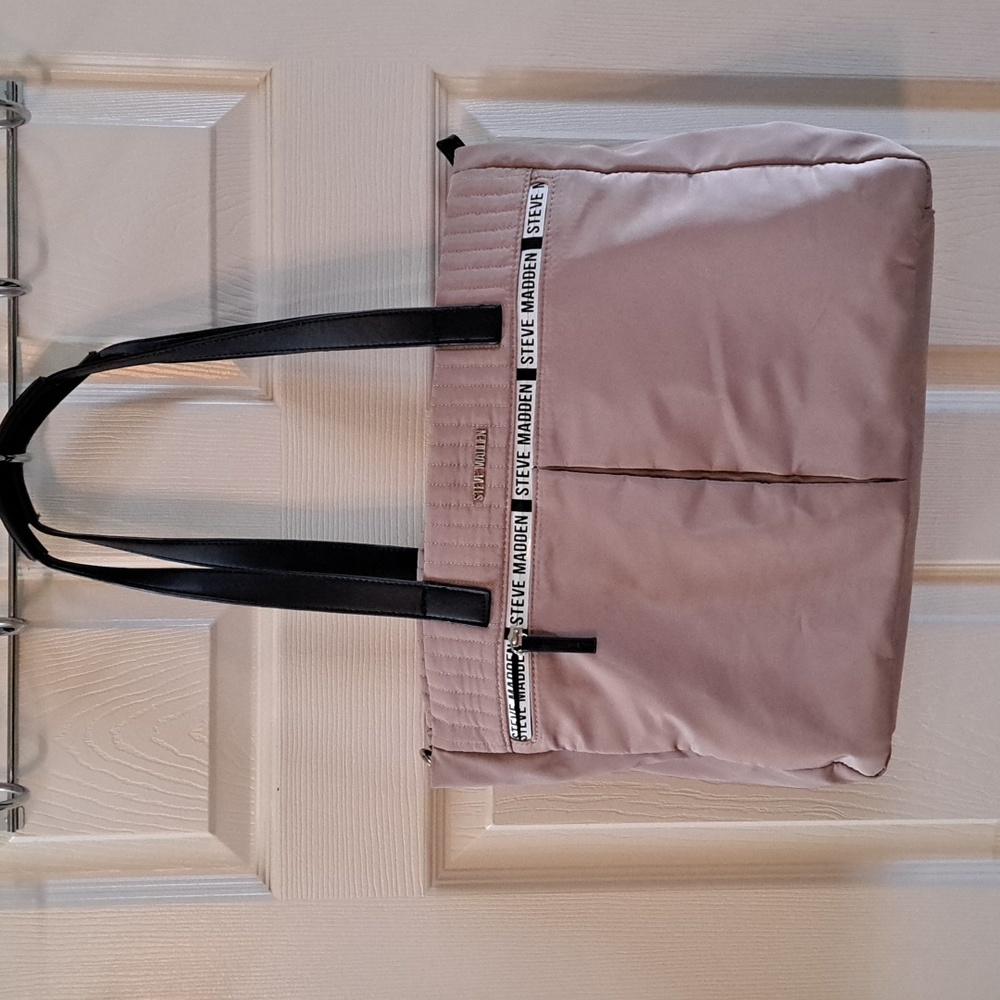 Steve Madden Beige Weekender Crossbody Tote With Lego Tape A Lot Of Pockets